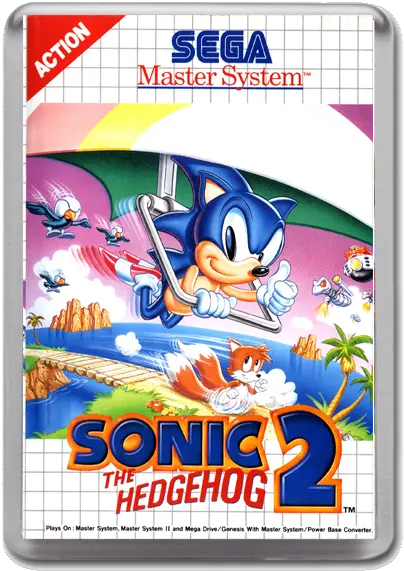 Sonic The Hedgehog 2 Au Sega Master System Game Inspired Fridge Magnet Sega Master System Sonic Png Sonic The Hedgehog 2 Logo