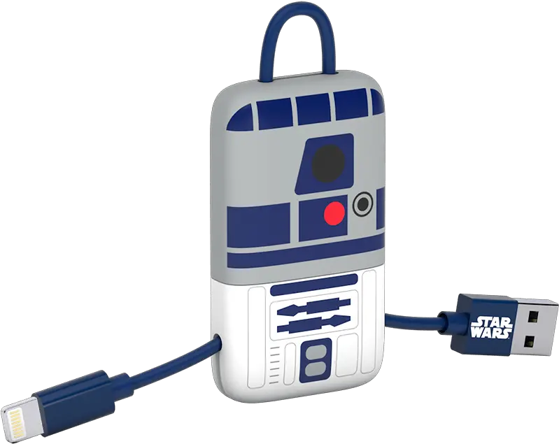 Star Wars Tlj R2d2 Keyline Lightning Cable 22cm Star Wars Lightning Cable Png R2d2 Png