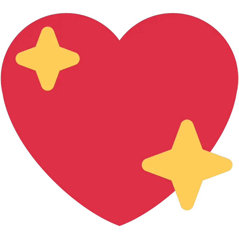 Facebook Love Icon Sparkling Heart Emoji Transparent Png Heart Emojis Png