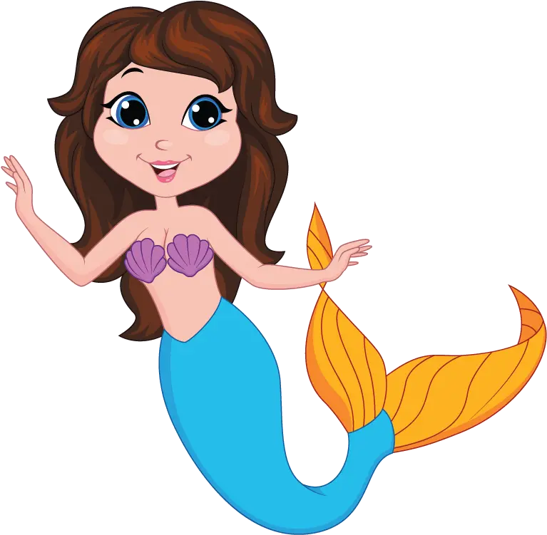 Mermaid Clipart Png Brown Hair Clipart Mermaid Mermaid Desenhos Animados De Sereias Mermaid Clipart Png