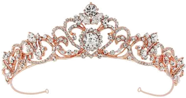 Davina Crown Rose Gold Rose Gold Tiara Png Crown Png Image