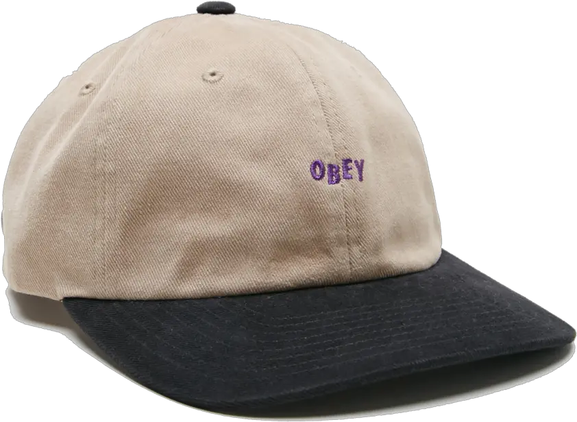 6 Panel Snapback Khaki Baseball Cap Png Obey Png