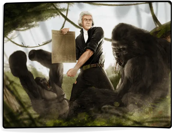 Thomas Jefferson Vs Gorilla Thomas Jefferson Gorillas Png Thomas Jefferson Png