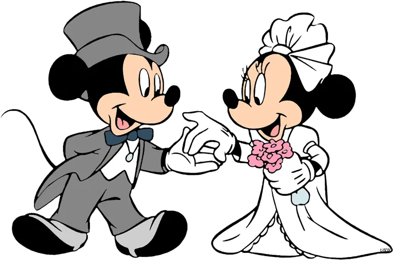 Today1580858342 Mickey Mouse Wedding Clipart Here Minnie And Mickey Mouse Wedding Png Wedding Clipart Png