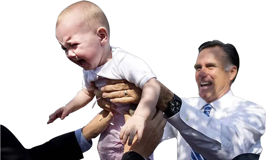 Download Hd Mitt Romney Handing A Crying Baby Baby Mitt Romney Png Crying Baby Png