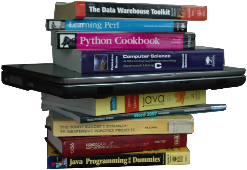 August 25 Computer Science Book Stack Transparent Stack Of Programming Books Png Book Stack Png