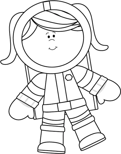 Library Of Astronaut Freeuse Stock White And Black Png Files Draw A Girl Astronaut Astronaut Png