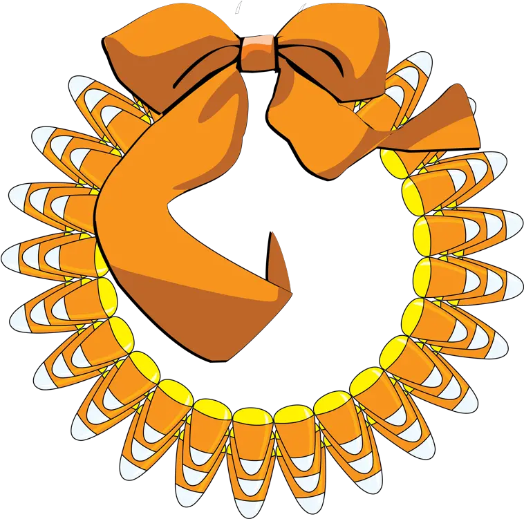 Pictures Of Candy Corn Transparent Candy Corn Wreath Clipart Png Candy Corn Png