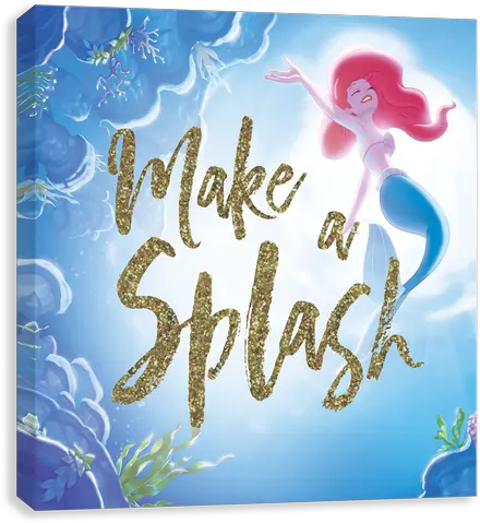 Ariel Make A Splash Glitter Illustration Png Splash Emoji Png