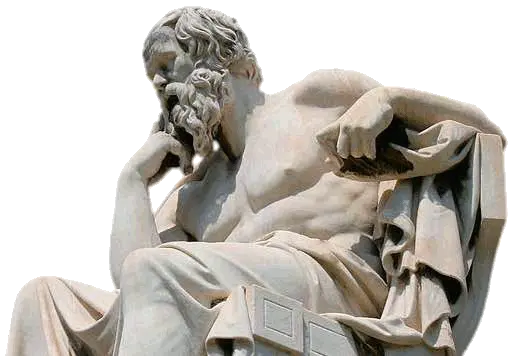 Greek Philosopher Statue Png Image Socrates Thinking Greek Statue Png