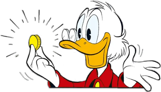 Donald Duck Disney Dagobert Münze Geld Comic Dagobert Duck Png Donald Duck Transparent
