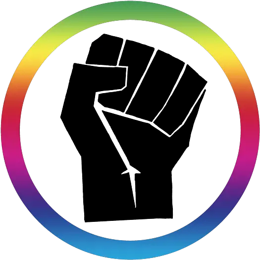 Black Power Fist With Spectrum Color Circle 1971 Oakland Png Super Icon