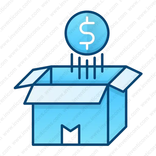 Download Money Coin Float Over Opened Box Vector Icon Horizontal Png Money Box Icon