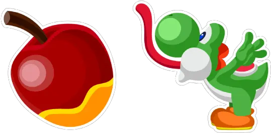 Super Mario Yoshi And Apple Cursor U2013 Custom Language Png Apple Mouse Icon