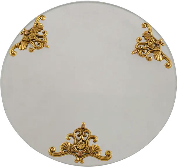 Gold Filigree Round Glass Platter Quest Collection Filigree Png Filigree Png