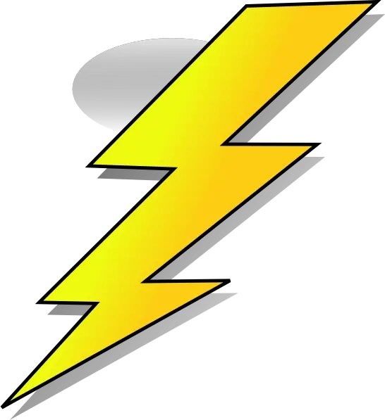 Yellow Lightning Bolt Png