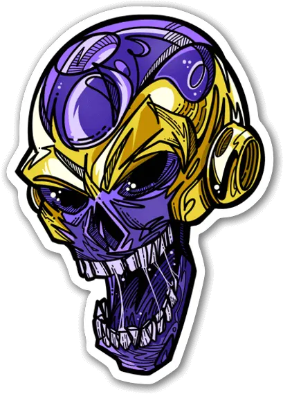 Buy Skull Golden Friza Die Cut Stickers Stickerapp Scary Png Frieza Icon