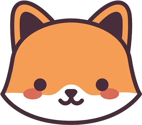 Fox Kawaii Carry All Pouch Cartoon Cat Orange Emoji Png Fox Face Icon