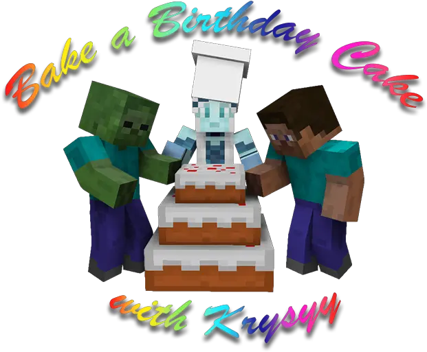 Baking The Birthday Cake 2019 Empire Minecraft Event Png Minecraft Cake Png