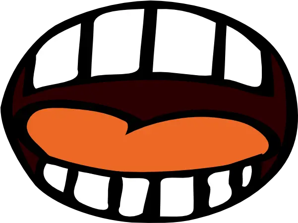 Cartoon Mouth Orange Tongue Transparent Png Stickpng Open Mouth Cartoon Transparent Tongue Transparent