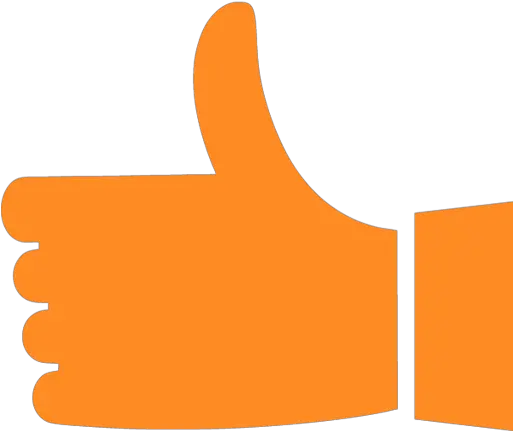 Easy To Orange Thumb Up Icon Png Thumbs Up Logo