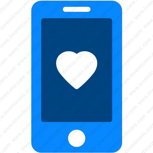 Download Mobile Heart Vector Icon Inventicons Smartphone Png App With Heart Icon