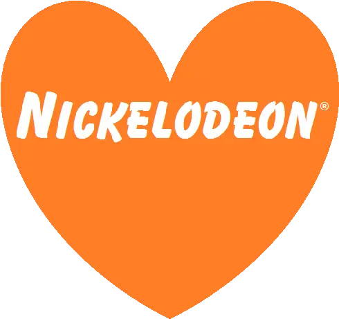 Five Live Orange Heart Shaped Nickelodeon Logo Png Nickelodeon Logo History