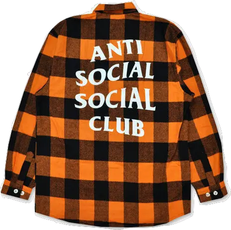 Assc Flannel Orange Used Flannel Orange Clothes Anti Social Social Club Flannel Orange Png Anti Social Social Club Logo