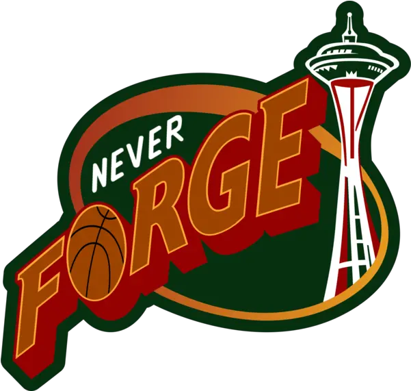 Never Forget Supersonics Language Png Seattle Supersonics Logo