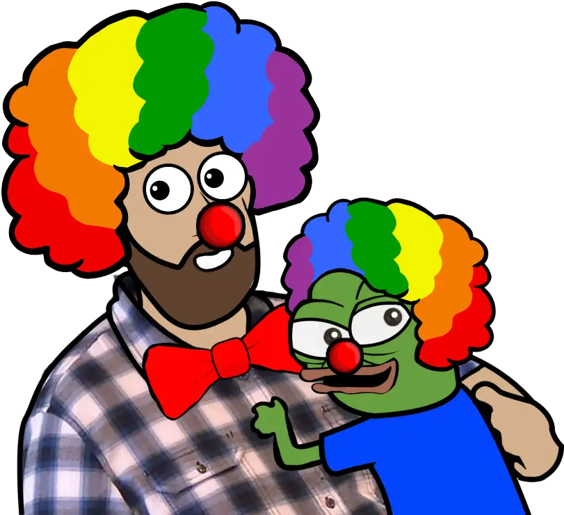 Transparent Neckbeard Png Clown With Wig Png Clipart Clown Wig Transparent
