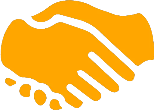 Orange Handshake 2 Icon Free Orange Handshake Icons Orange Hand Shake Icon Png Handshake Transparent