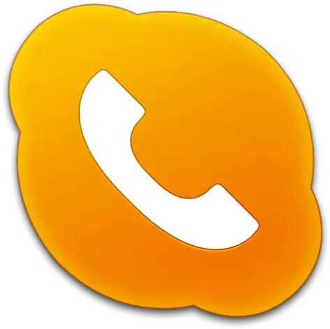 Skype Phone Orange Icon Phone Png Call Icon Yellow Orange Icon Png