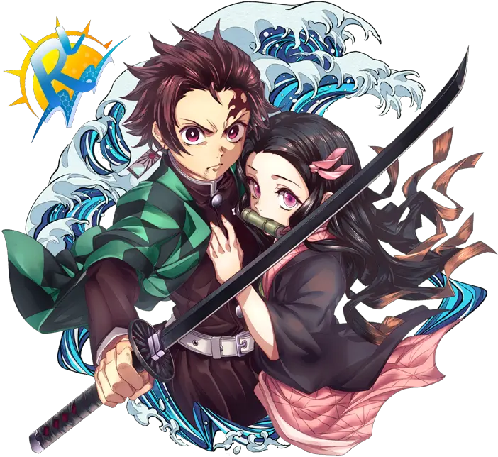 Release Date Tanjiro And Nezuko Art Png Demon Slayer Png