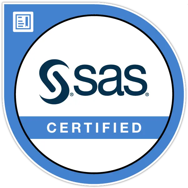 Sas Certified Advanced Programmer For 9 Credly Base Sas Certification Png Sql Developer Icon