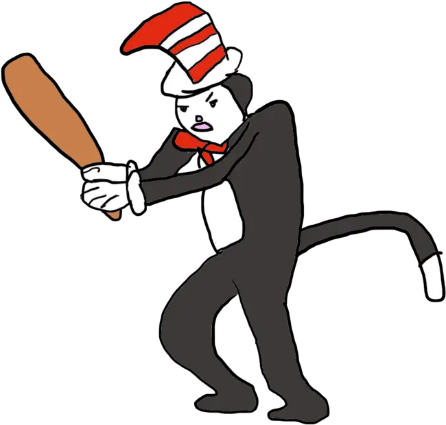 The Hat Transparent Cartoon Cat And A Hat With A Bat Png Cat In The Hat Transparent