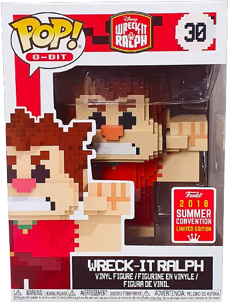Wreck Itralph Wreck It Ralph 8bit Sdcc 2018 Exclusive Pop Vinyl Figure Pop Vinyl Png Wreck It Ralph Logo