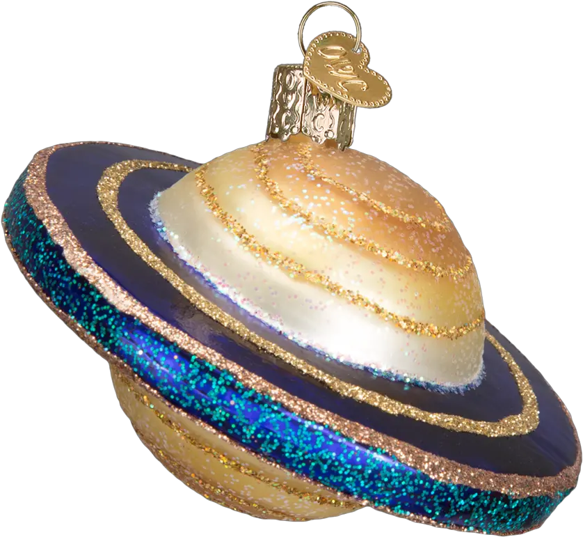 Download Saturn Planet Old World Glass Ornament Lucky Png Hanging Christmas Ornaments Png