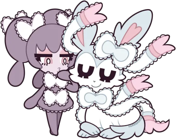 Gothorita And Sylveon By Nekozneko 99271 Png Images Pngio Gothorita Sylveon Sylveon Transparent