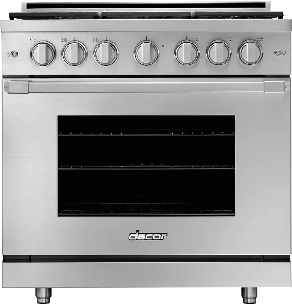 Dacor 36 Heritage Gas Pro Range Silver Stainless Steel Natural Gashigh Altitude Dacor 36 Gas Range Png Electrolux Icon Induction Cooktop