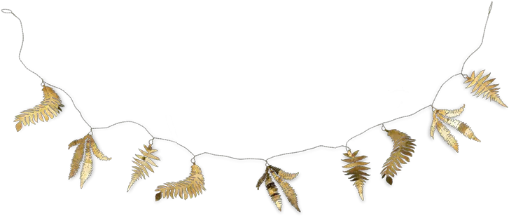 Download Gold Fern Leaf Garland Nkuku Tabwa Png Image With Twig Fern Leaf Png