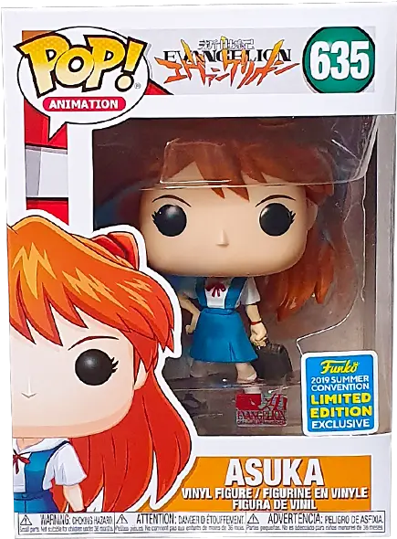 Evangelion Asuka School Uniform Sdcc 2019 Exclusive Pop Vinyl Figure Neon Genesis Evangelion Funko Pop Png Asuka Png