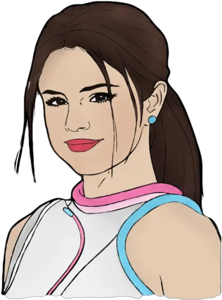 Selena Gomez Cartoon Drawing Selena Gomez Cartoon Drawing Png Paint Tool Sai Transparent Background