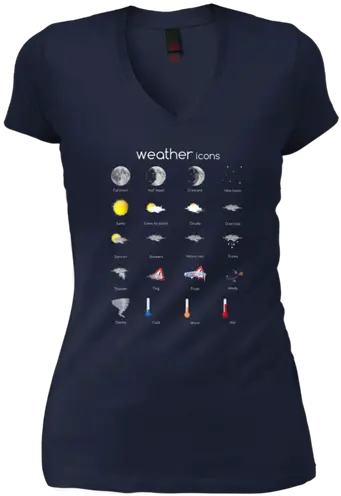 Ultimate Weather Icon Set Moon Sun Cloud Rain T Shirt Ducgshop Short Sleeve Png Weather Icon Sets