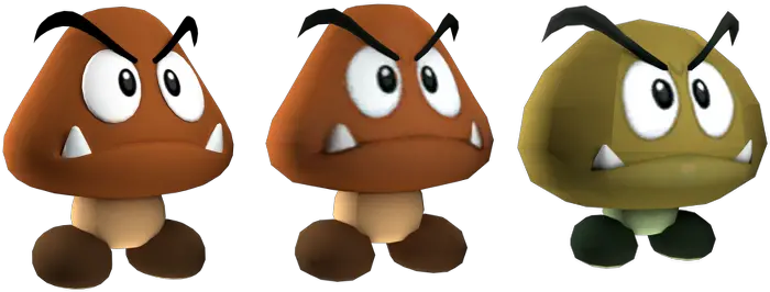 Wii Super Mario Galaxy Goombas The Models Resource There Different Types Of Goomba Png Goomba Png