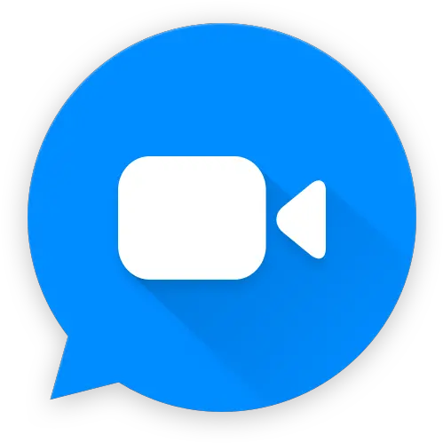 Video Chat Camera Blue Icon Png Pnglib U2013 Free Library Dot People Chatting Icon