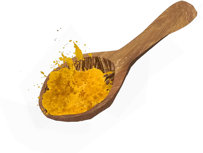 Download Aromatic Yellow Rice Spoon Of Turmeric Transparent Png Wooden Spoon Png