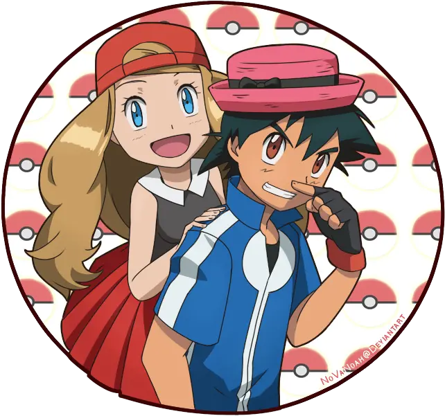 Download Nova Serena Ash Ketchum Red Ash And Serena Transparent Png Ash Ketchum Transparent