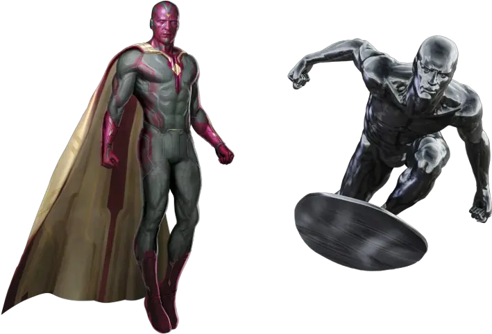 Mcu Vision Vs Fox Silver Surfer Silver Surfer And Vision Png Silver Surfer Png