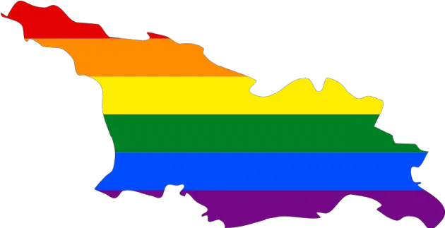 Download Hd Lgbt Flag Map Of Georgia Lgbt Georgia Map Flag Of Georgia Png Gay Flag Png