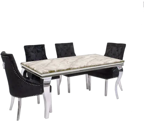 Imperial U2013 White Smoke Marble Dining Table And 4 Ring Png Transparent